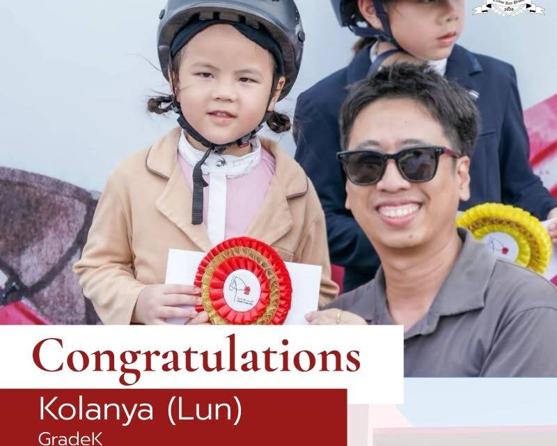 Kindergarten Student Lun Completes Jumping Lead at International Horse Show